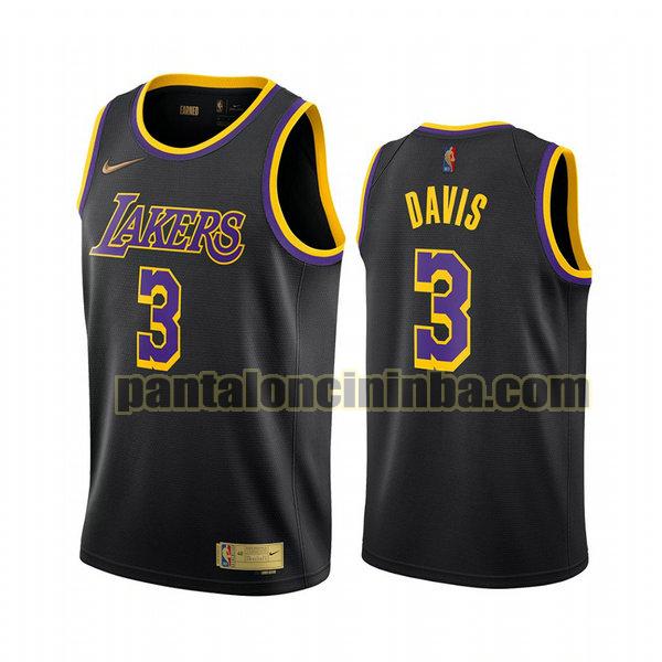Canotta Uomo basket Anthony Davis 3 Los Angeles Lakers Nero 2021