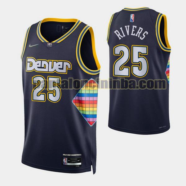 Canotta Uomo basket Austin Rivers 25 Denver Nuggets Navy 2021-2022