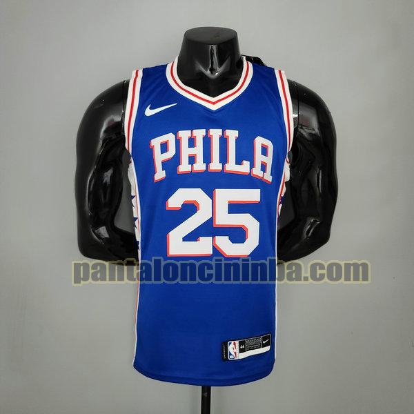 Canotta Uomo basket Ben Simmons 25 Detroit Pistons Blu Versione Fan