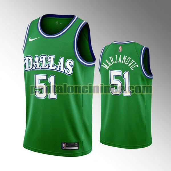 Canotta Uomo basket Boban Marjanovic 51 Dallas Mavericks Verde Retro