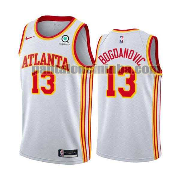 Canotta Uomo basket Bogdan Bogdanovic 13 Atlanta Hawks Bianca 2021