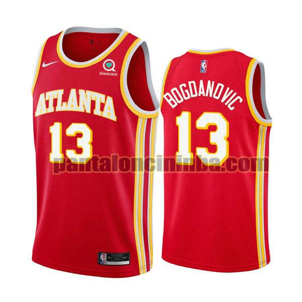 Canotta Uomo basket Bogdan Bogdanovic 13 Atlanta Hawks Rosso 2021