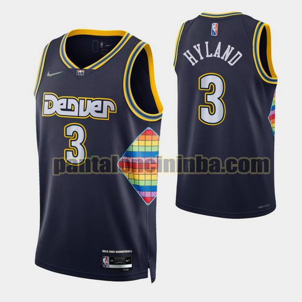 Canotta Uomo basket Bones Hyland 3 Denver Nuggets Navy 2021-2022