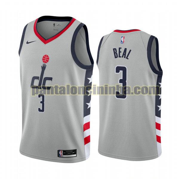 Canotta Uomo basket Bradley Beal 3 Washington Wizards Grigio 2021