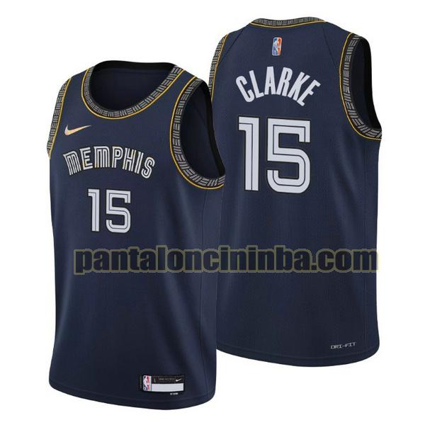 Canotta Uomo basket Brandon Clarke 15 Memphis Grizzlies Navy 2021-2022