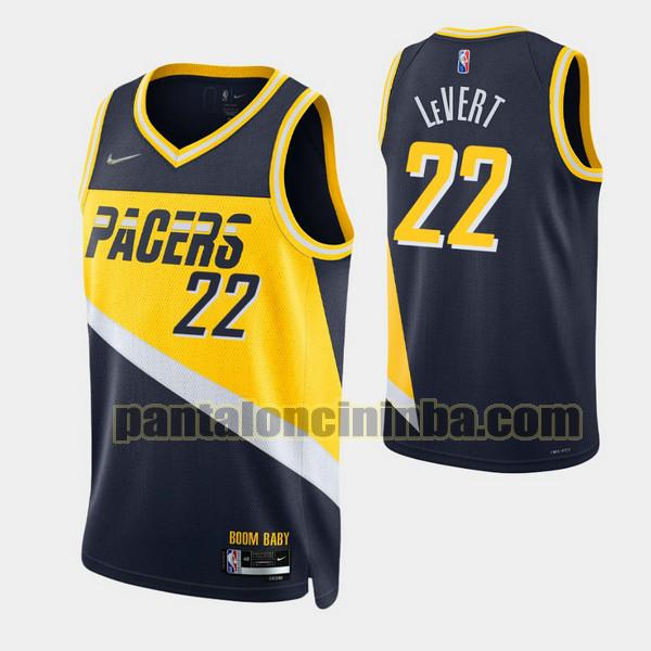 Canotta Uomo basket Caris LeVert 22 Indiana Pacers Navy 2021-2022