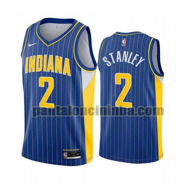 Canotta Uomo basket Cassius Stanley 2 Indiana Pacers Blu 2020 2021