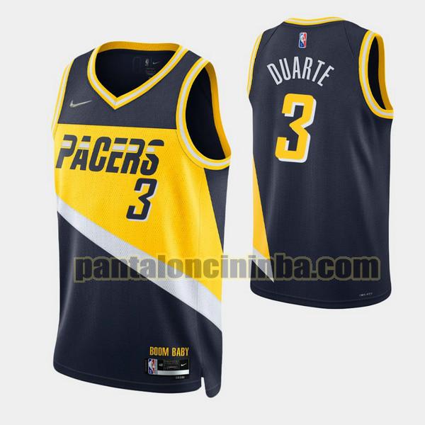 Canotta Uomo basket Chris Duarte 3 Indiana Pacers Navy 2021-2022