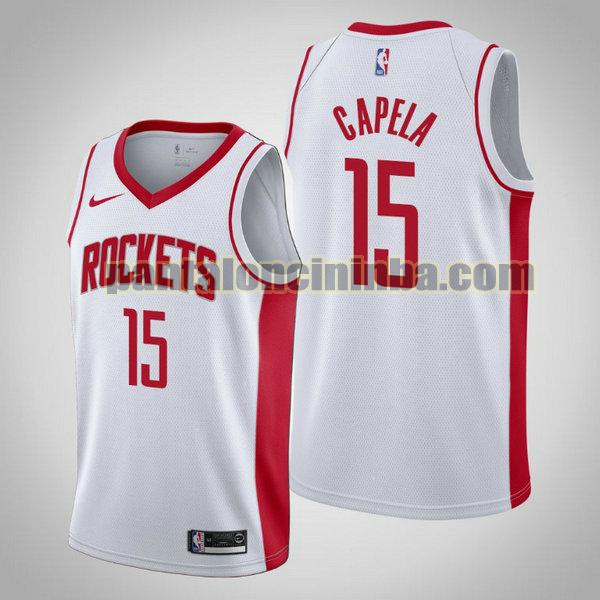 Canotta Uomo basket Clint Capela 15 Houston Rockets Bianca City Edition 2020