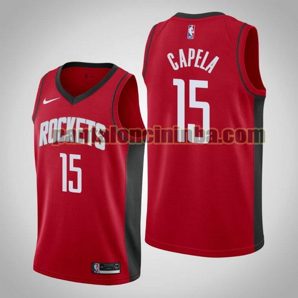 Canotta Uomo basket Clint Capela 15 Houston Rockets Rosso City Edition 19 20