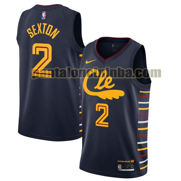 Canotta Uomo basket Collin Sexton 2 Cleveland Cavaliers Navy City Edition 2020