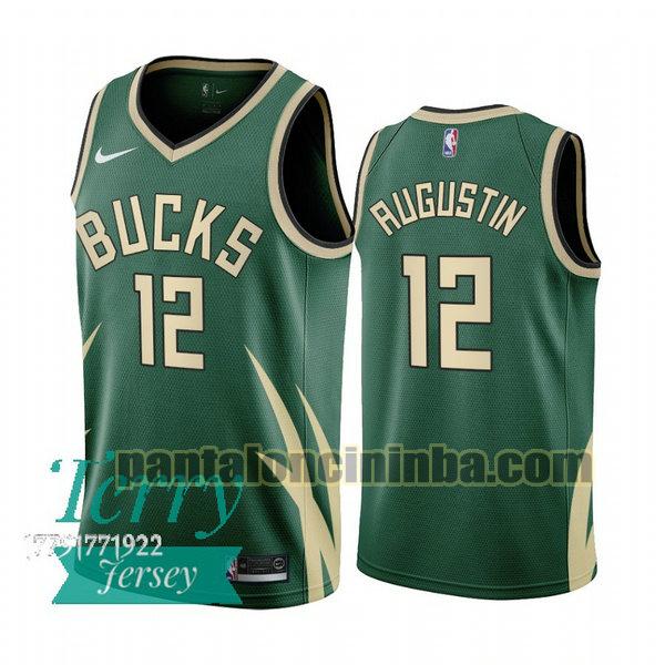 Canotta Uomo basket D.J. Augustin 12 Milwaukee Bucks Verde 2021