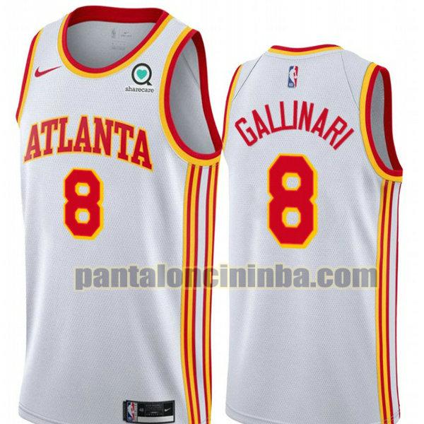 Canotta Uomo basket Danilo Gallinari 8 Atlanta Hawks Bianca 2021