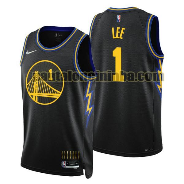 Canotta Uomo basket David Lee 1 Golden State Warriors Nero 2021-2022