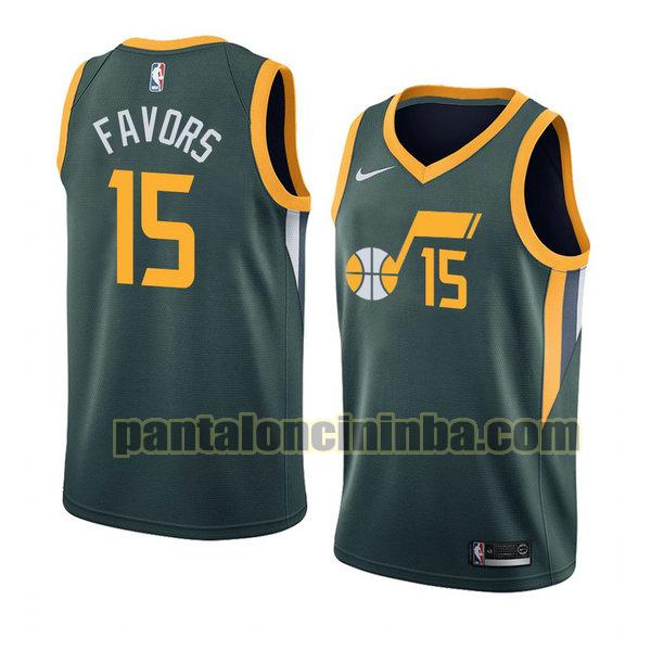 Canotta Uomo basket Derrick Favors 15 Utah Jazz Verde City Edition 2020