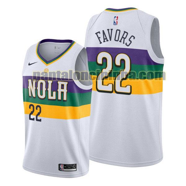 Canotta Uomo basket Derrick Favors 22 New Orleans Pelicans Bianca City Edition 2020