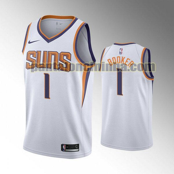 Canotta Uomo basket Devin Booker 1 Phoenix Suns Bianca City Edition 2020