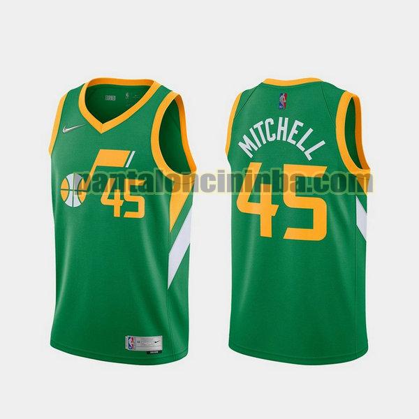 Canotta Uomo basket Donovan Mitchell 45 Utah Jazz Verde 2021