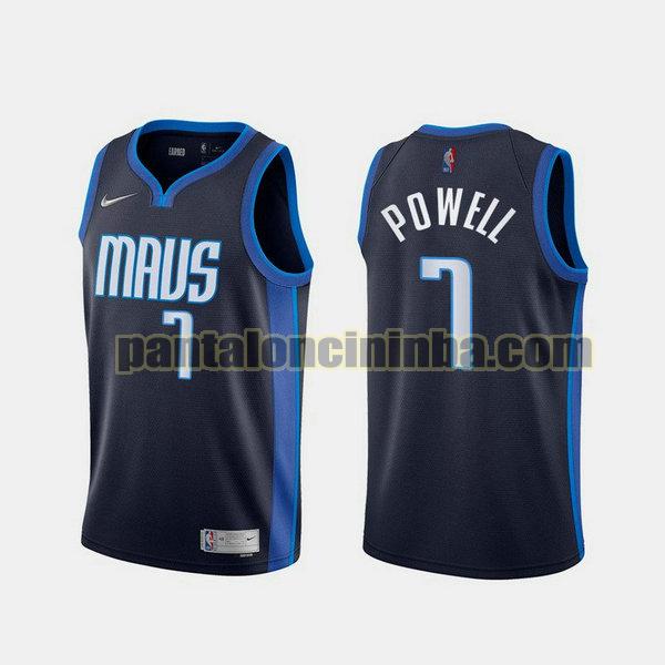 Canotta Uomo basket Dwight Powell 7 Dallas Mavericks Blu 2021