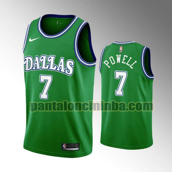 Canotta Uomo basket Dwight Powell 7 Dallas Mavericks Verde Retro