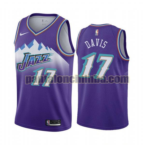 Canotta Uomo basket Ed Davis 17 Utah Jazz Porpora City Edition 2020