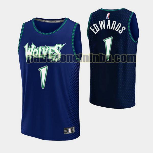 Canotta Uomo basket Edwards 1 Minnesota Timberwolves Blu 2021-2022