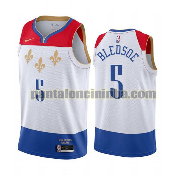 Canotta Uomo basket Eric Bledsoe 5 New Orleans Pelicans Bianca