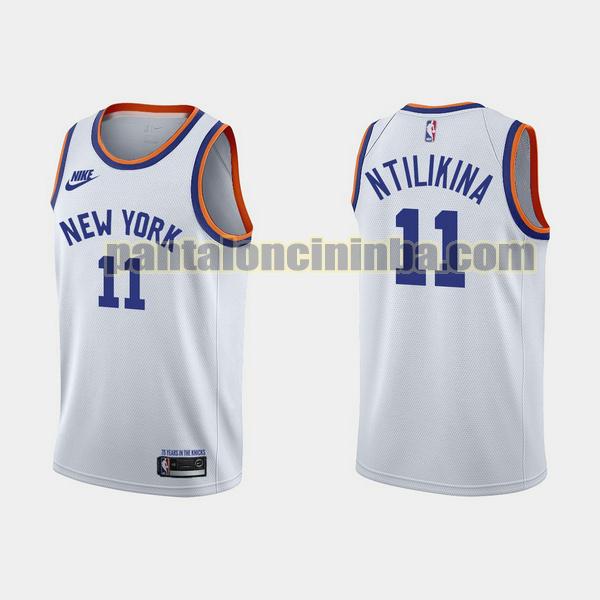Canotta Uomo basket Frank Ntilikina 11 New York Knicks Bianca