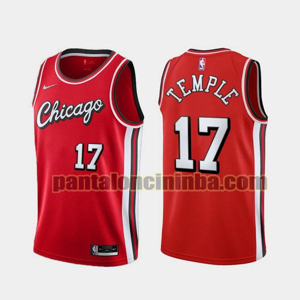 Canotta Uomo basket Garrett Temple 17 Chicago Bulls Rosso 2021-2022