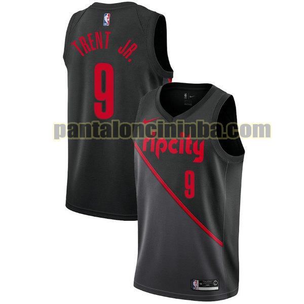 Canotta Uomo basket Gary Trent Jr. 9 Portland Trail Blazers Nero City Edition 19-20