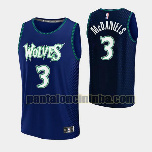 Canotta Uomo basket Jaden McDaniels 3 Minnesota Timberwolves Blu 2021-2022