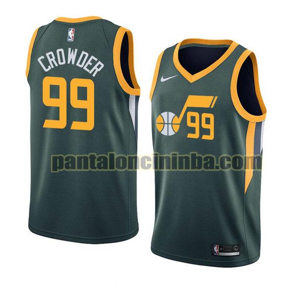 Canotta Uomo basket Jae Crowder 99 Utah Jazz Verde City Edition 2020