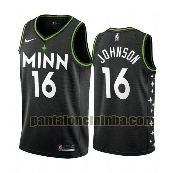 Canotta Uomo basket James Johnson 16 Minnesota Timberwolves Nero 2021