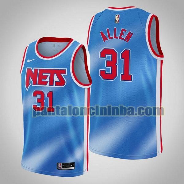 Canotta Uomo basket Jarrett Allen 31 Brooklyn Nets Blu 2020 2021