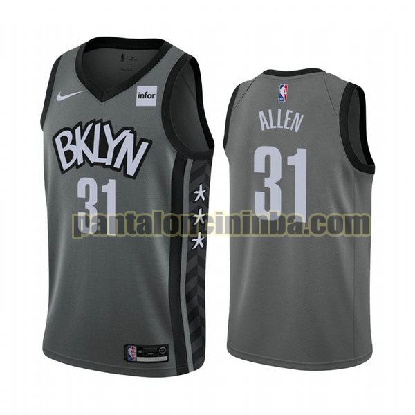 Canotta Uomo basket Jarrett Allen 31 Brooklyn Nets Grigio City Edition 2020