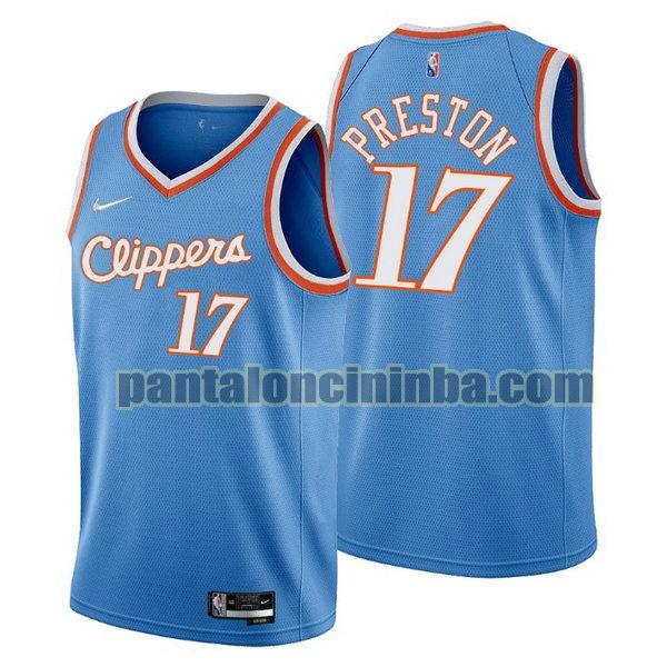 Canotta Uomo basket Jason Preston 17 Los Angeles Clippers Blu 2021-2022