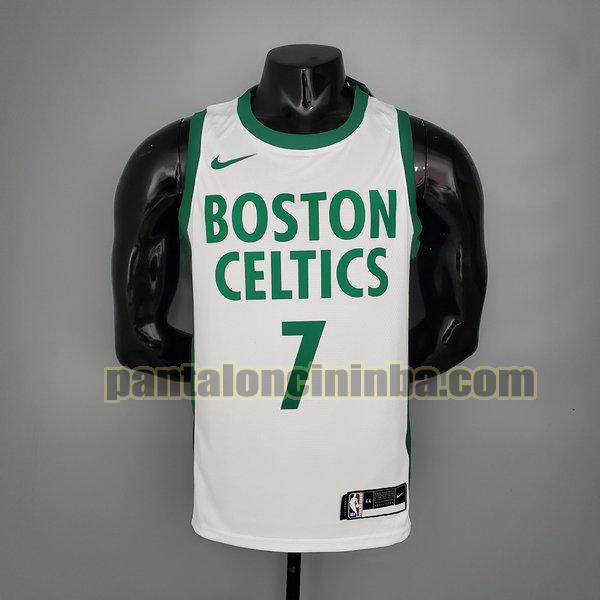 Canotta Uomo basket Jaylen Brown 7 Boston Celtics Bianca Versione Fan