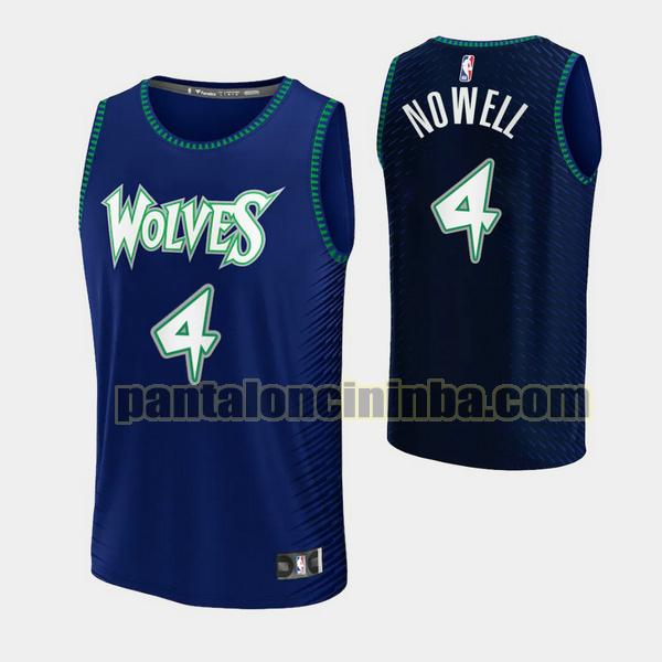 Canotta Uomo basket Jaylen Nowell 4 Minnesota Timberwolves Blu 2021-2022