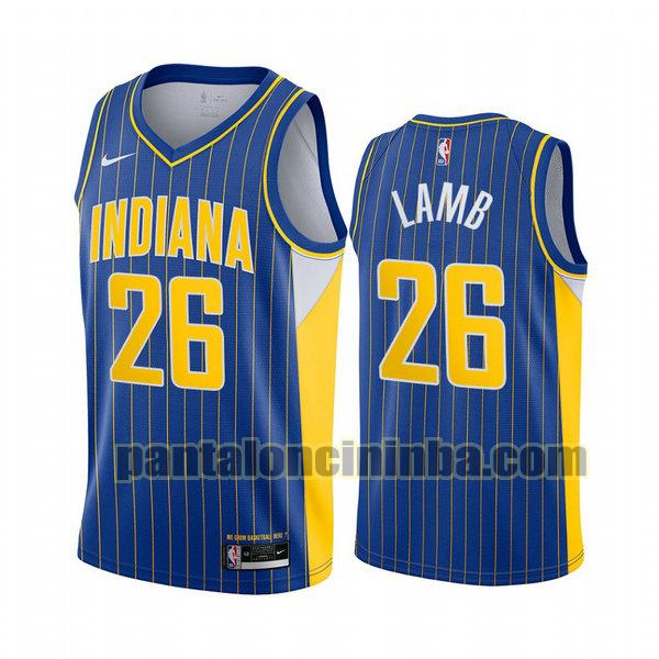 Canotta Uomo basket Jeremy Lamb 26 Indiana Pacers Blu 2020 2021