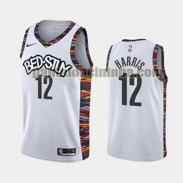 Canotta Uomo basket Joe Harris 12 Brooklyn Nets Bianca City Edition 2020