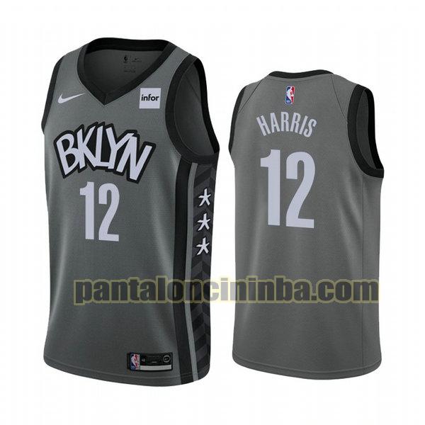 Canotta Uomo basket Joe Harris 12 Brooklyn Nets Grigio City Edition 2020