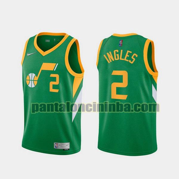 Canotta Uomo basket Joe Ingles 2 Utah Jazz Verde 2021