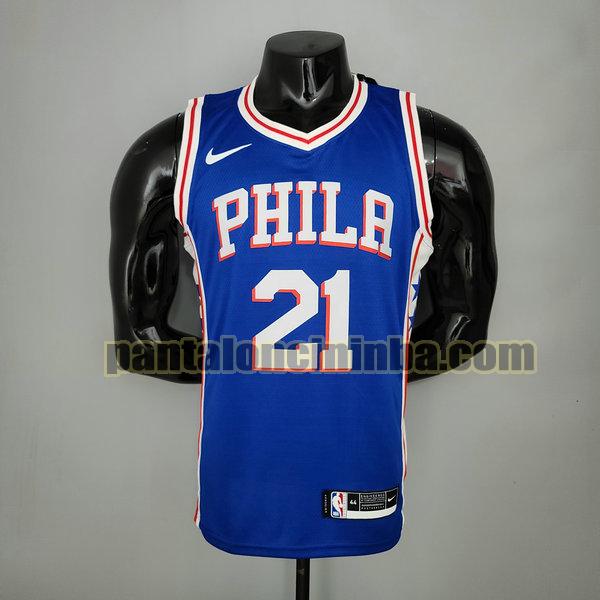 Canotta Uomo basket Joel Embiid 21 Detroit Pistons Blu Versione Fan