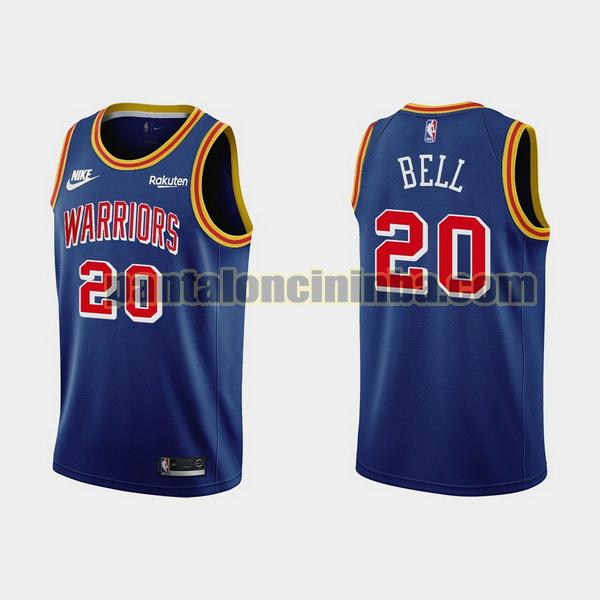 Canotta Uomo basket Jordan Bell 20 Golden State Warriors Blu 2021-2022