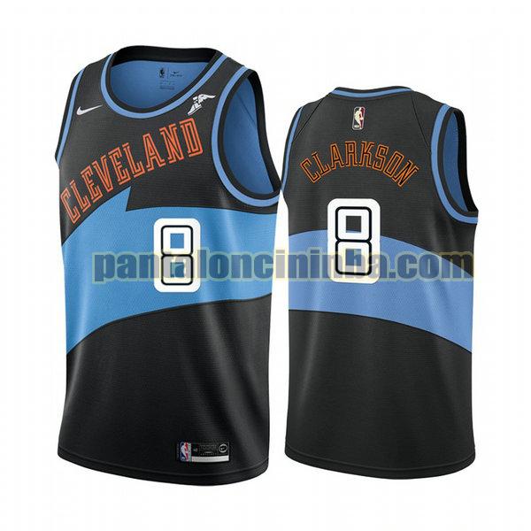 Canotta Uomo basket Jordan Clarkson 8 Cleveland Cavaliers Nero City Edition 2020