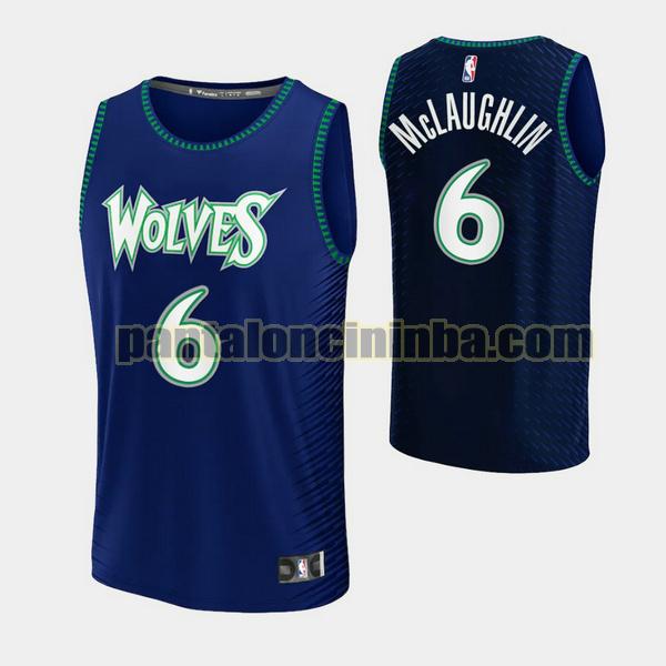 Canotta Uomo basket Jordan McLaughlin 6 Minnesota Timberwolves Blu 2021-2022