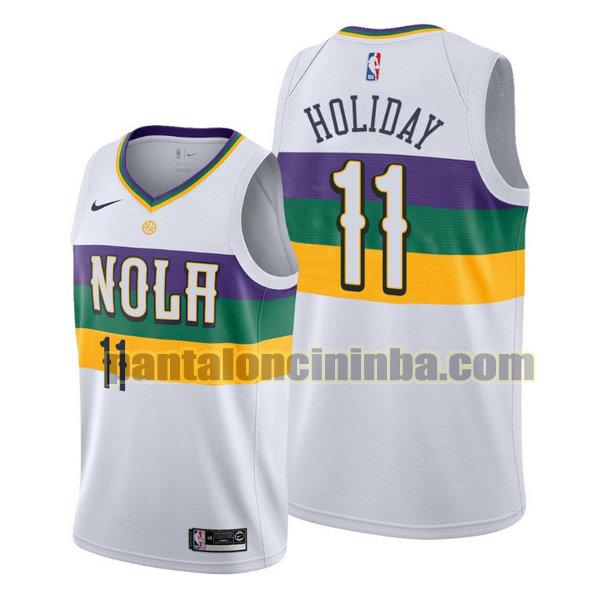 Canotta Uomo basket Jrue Holiday 11 New Orleans Pelicans Bianca City Edition 2020