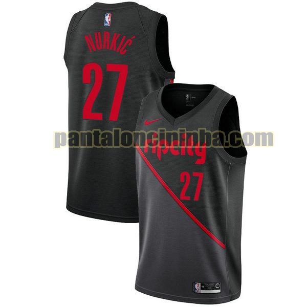 Canotta Uomo basket Jusuf Nurkic 27 Portland Trail Blazers Nero City Edition 19-20