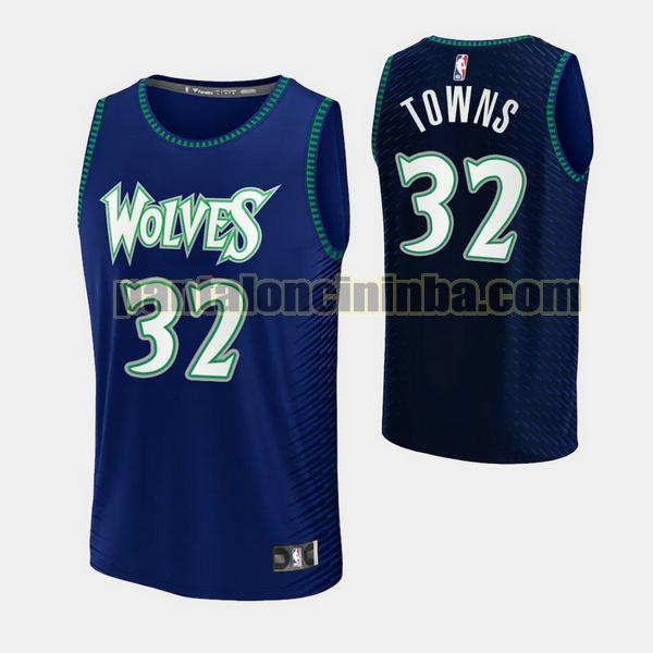 Canotta Uomo basket Karl+Anthony Towns 32 Minnesota Timberwolves Blu 2021-2022