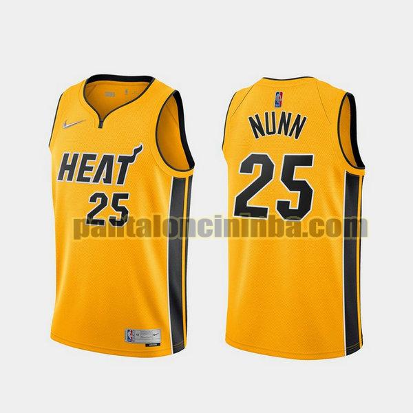 Canotta Uomo basket Kendrick Nunn 25 Miami Heat Giallo 2021